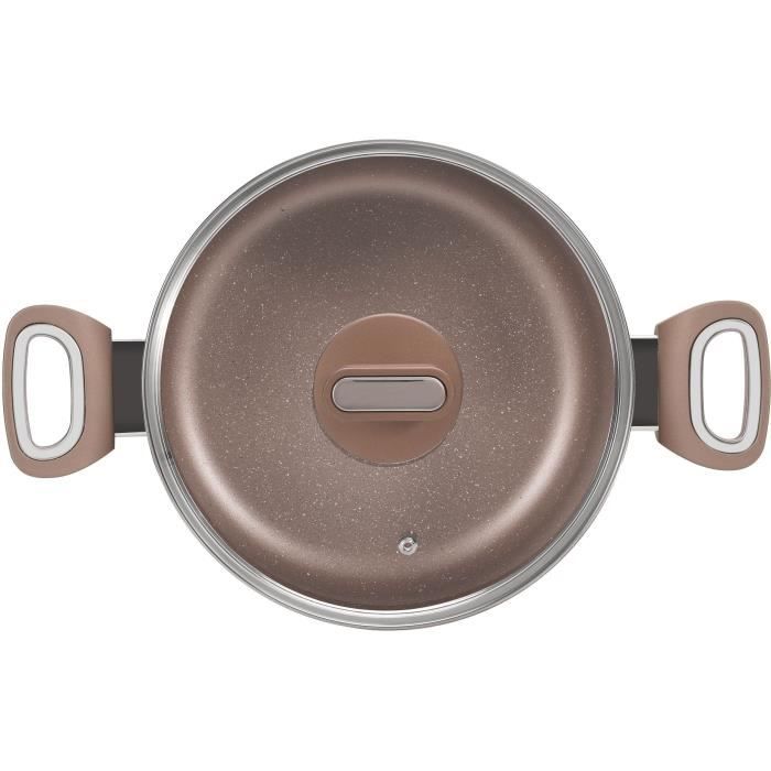 Pot - ARTHUR MARTIN - AM5531 - 28 cm with glass lid - Aluminum - All heat sources including induction