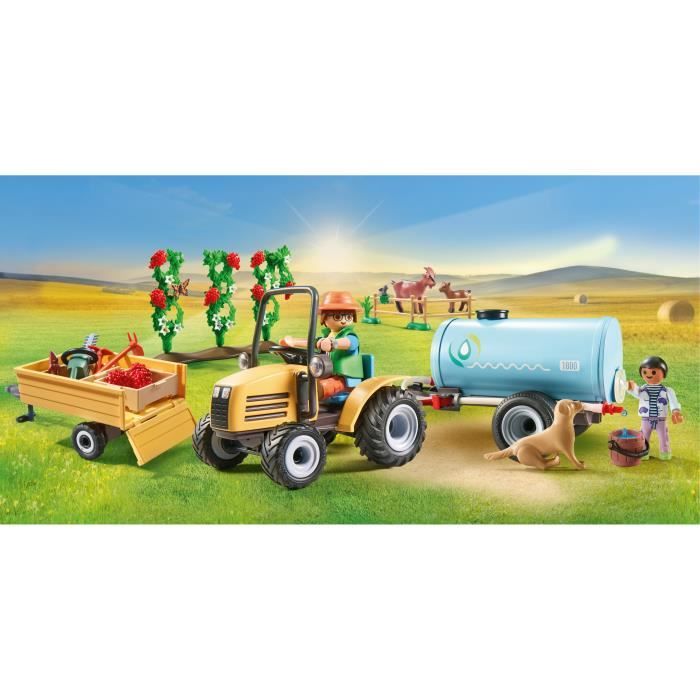 PLAYMOBIL 71442 Farmer with tractor and tanker - Country - Ages 4 and up