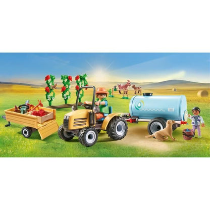 PLAYMOBIL 71442 Farmer with tractor and tanker - Country - Ages 4 and up