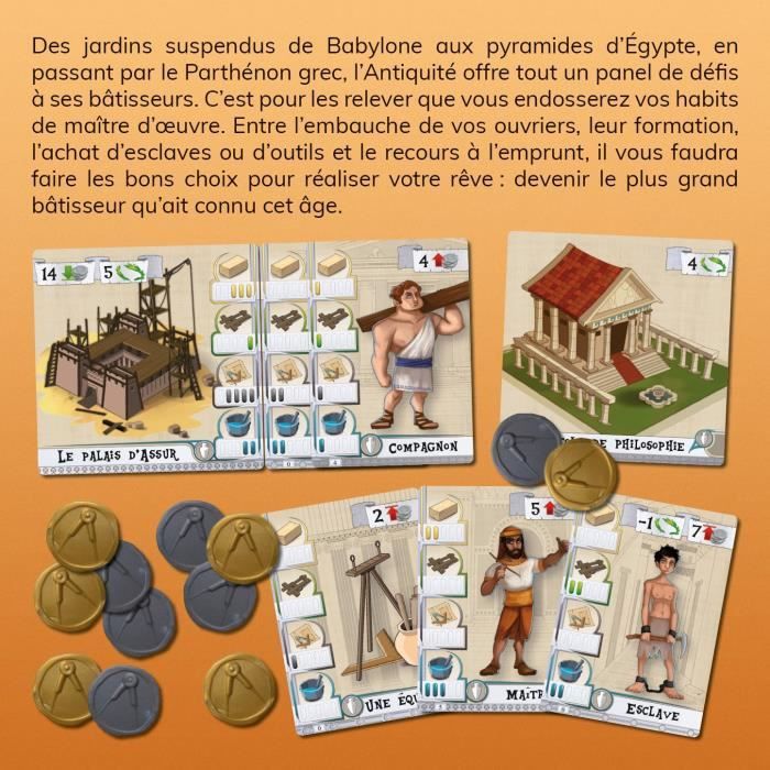 Party game - Asmodee - The Builders: Antiquity - Become the first builder of the kingdom
