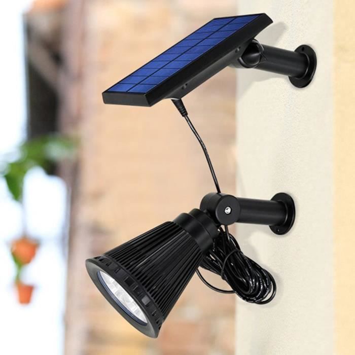 in 1 solar spotlight to stick or fix - LUMISKY - SPIKY AWAY W34 - H42 cm - white LED