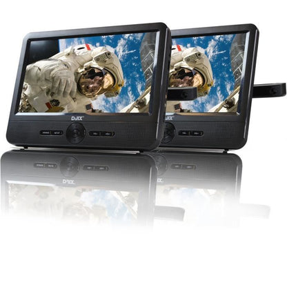 DJIX PVS906-50SM 9 portable DVD player - Double screen - 2 hour battery life - Black