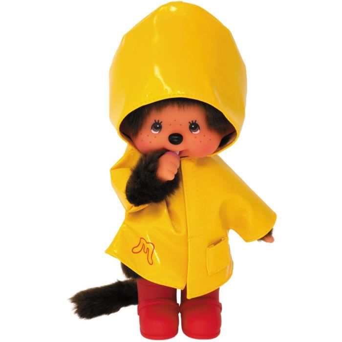 BANDAI Monchhichi - Iconic raincoat 20 cm - Yellow