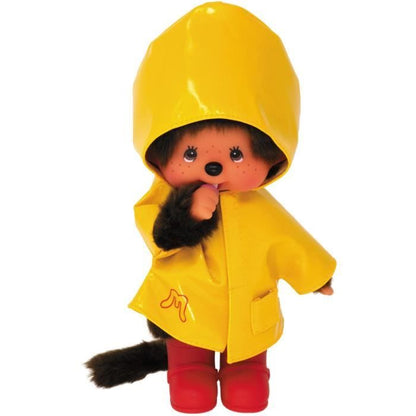 BANDAI Monchhichi - Iconic raincoat 20 cm - Yellow