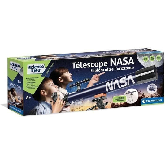 Clementoni - Science and play - NASA 50mm object telescope - Tripod extendable up to 127 cm