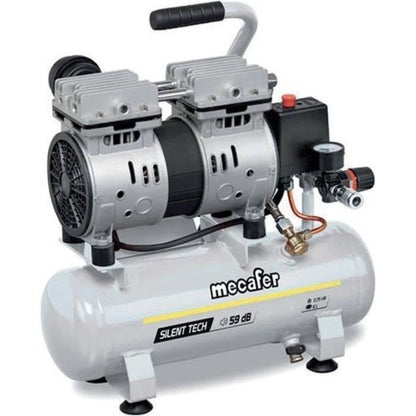 MECAFER Silent compressor - 425513 - 6L - 0,5HP - Gray