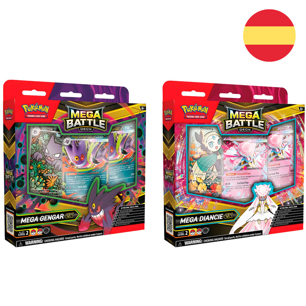 Spanish Pokemon assorted Battle Deck collectible trading card game