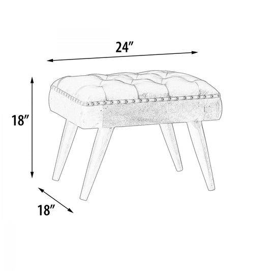 Chaney Leather Ottoman
