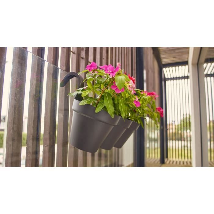 Artevasi Flower pot for Capri Balcony Individual - 30.5 x 54 x H 28 cm - 11 L - Anthracite gray