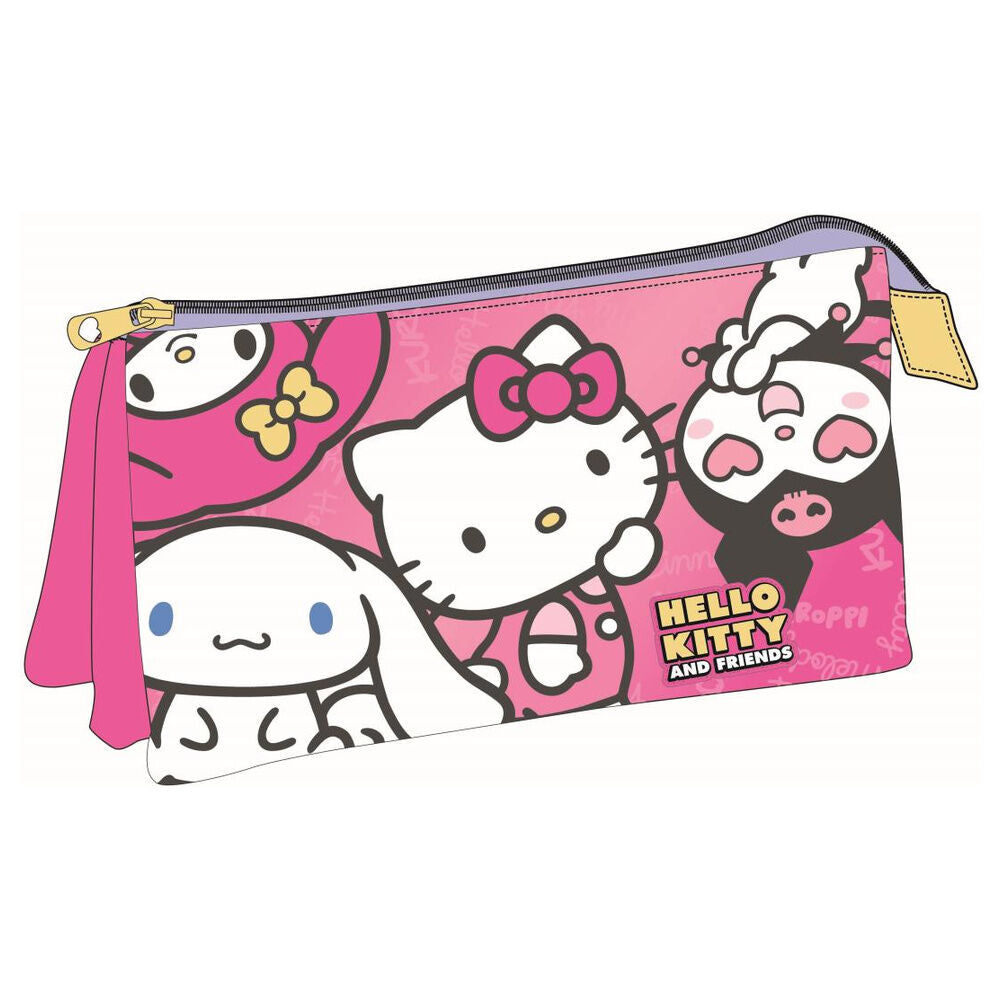 Hello Kitty and Friends triple pencil case