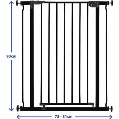 DREAMBABY Safety gate Extra High LIBERTY - By pressure - L 75/81 x H 93 cm - Black