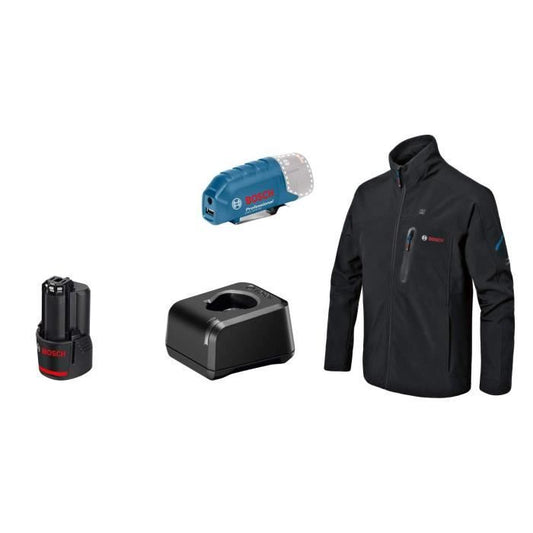 Bosch Professional GHJ 12+18V XA heated jacket size 2XL with 12V battery - 06188000G1