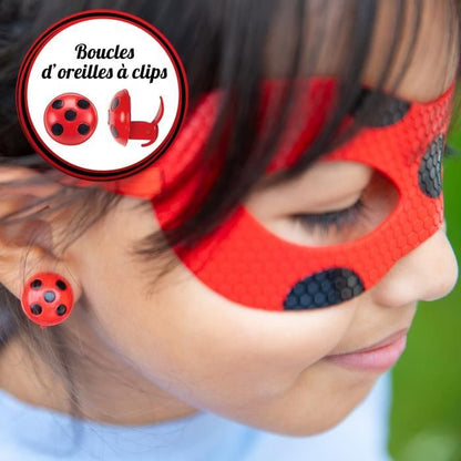 Ladybug Costume - Yoyo Mirror Mask Kwami Tikki Earrings - BANDAI - Miraculous Ladybug - Transformation Set