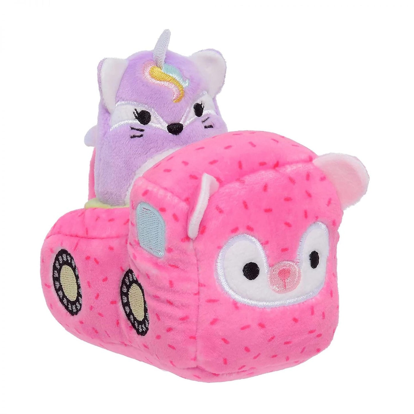 Squishville Mini Squishmallow Plush | Sharde the Foxicorn in Vehicle