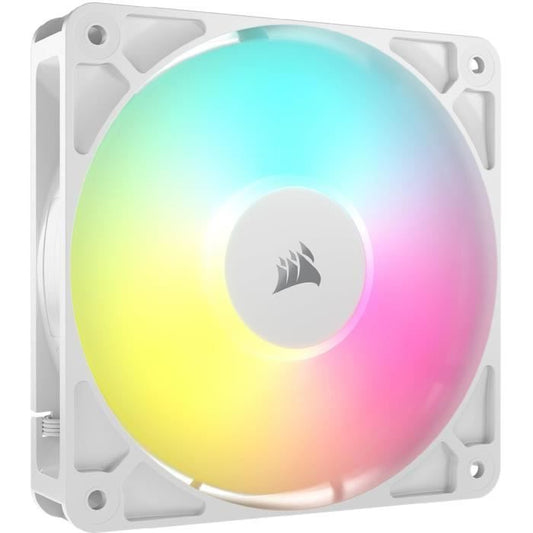 120mm ARGB Fan - CORSAIR - RS120 - White - High-performance cooling and ARGB lighting effects