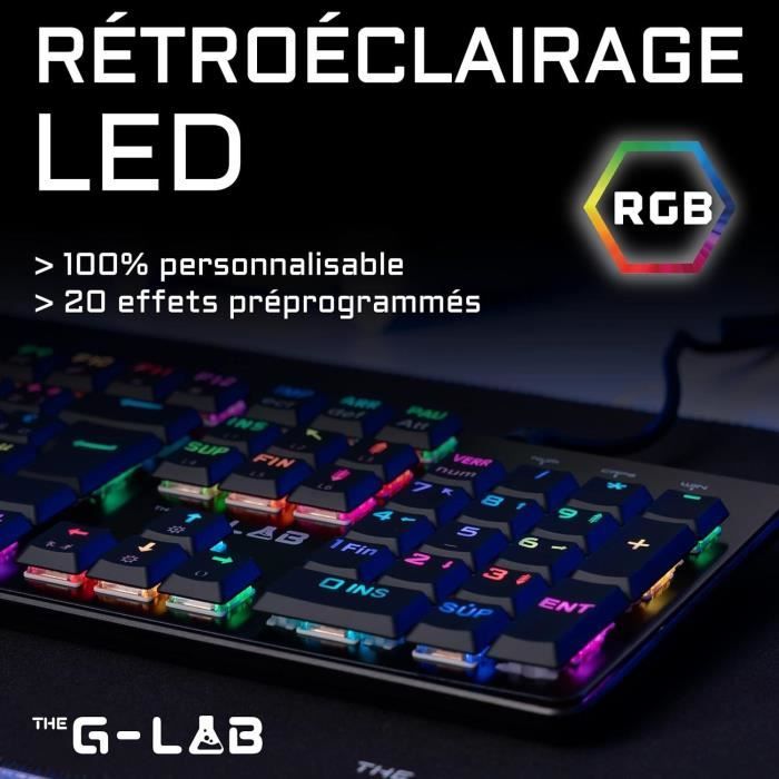 Wiring gaming keyboard the g -lab low profile switch - red