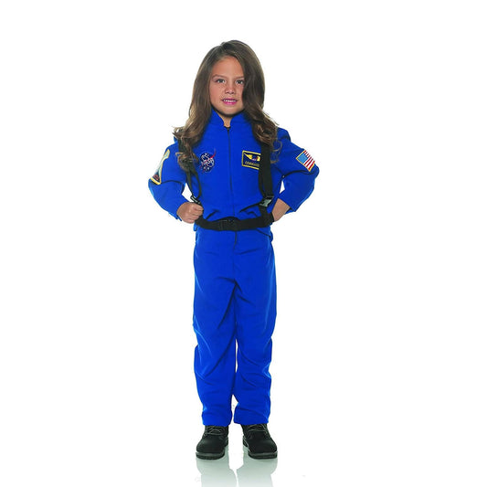 Blue Astronaut Flight Suit Child Costume Medium