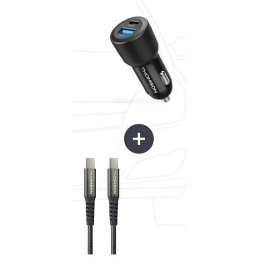 Charger + cable pack - THOMSON - 60 W car charger - 65 W C to C cable - 1.5 m
