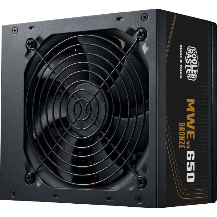 COOLER MASTER MWE Bronze 650W V2 - Power supply 650W - 230V (Certified 80 Plus Bronze 5 years warranty) Flat cables black