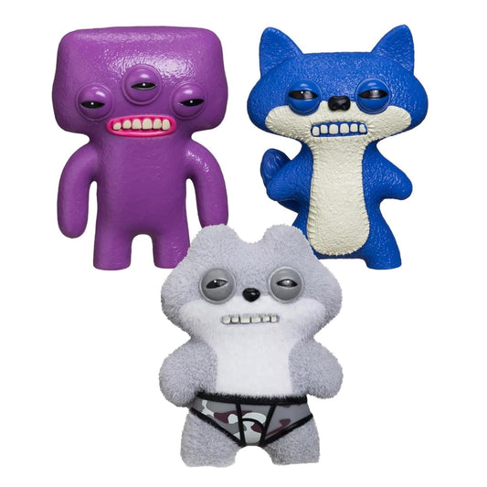 Fuggler 2.5 Inch Figure 3-Pack | Blue/White, Dark Purple, Gray/White