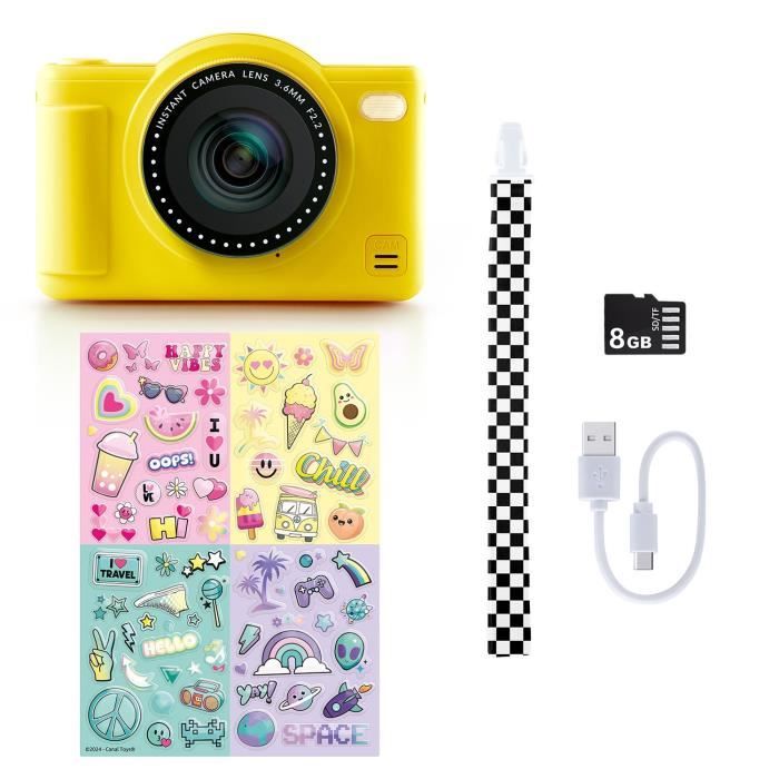 Canal Toys - Photo Creator - Pop Digital Camera Yellow Color - With 32GB SD card included