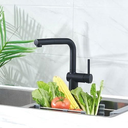 Edouard Rousseau - SQUARE Sink Mixer - Pull-out Spray - Black
