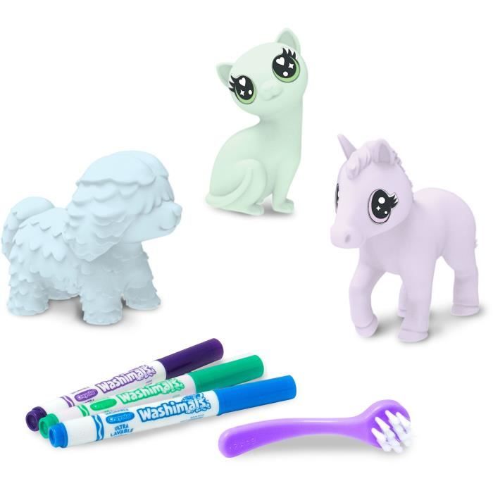 Creative Play - CRAYOLA - Washimals - Set of 3 pastel animals - Ages 3 and up - Mixed