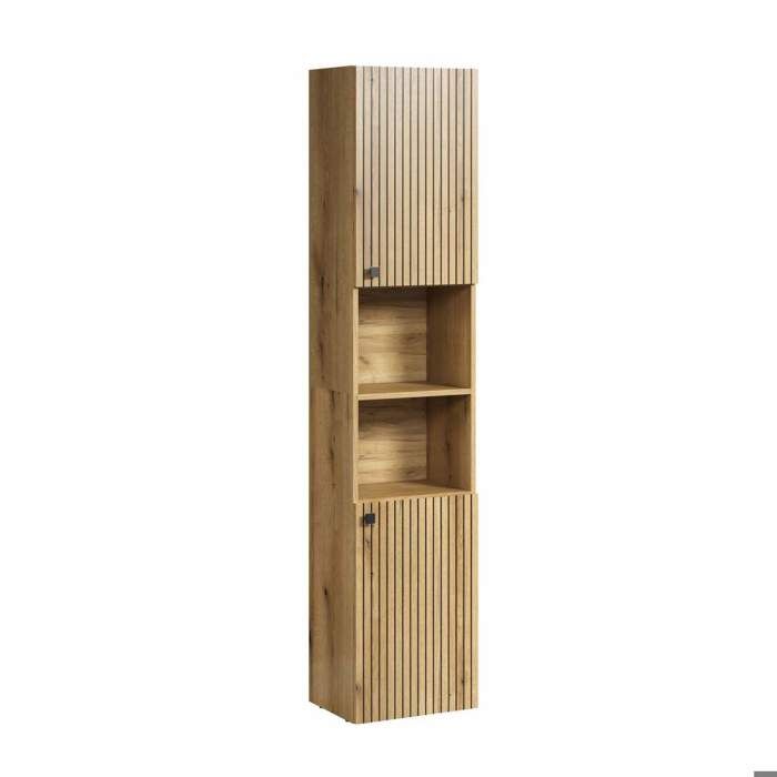 Bathroom column - Oak decor - L40 x H186 x D31cm - PURE BLISS