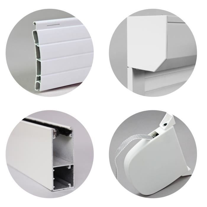 FRANCE-COMBI PVC hand-cut reversible shutter with strap - W 120 x H 155 cm