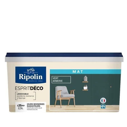 RIPOLIN Ultra Covering Matt Color Paint - Army Green