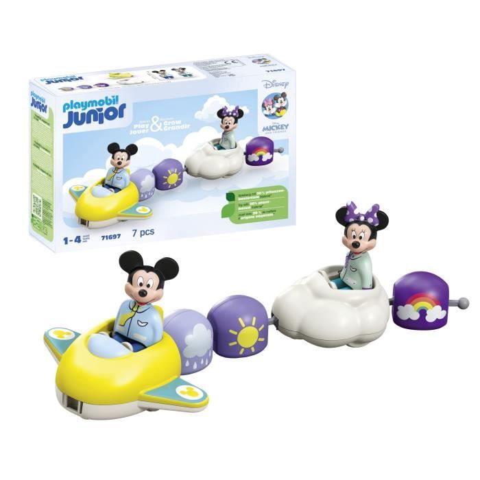PLAYMOBIL 71697 Mickey and Minnie's Cloud Train - Disney - Includes Minnie, Mickey and a cloud plane-train - Ages 1 and up