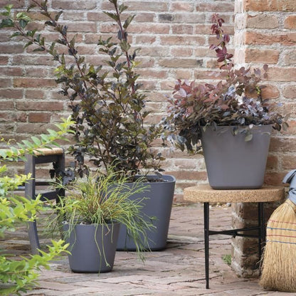 Square flower pot - DEROMA - Origin - 12 L - Grey
