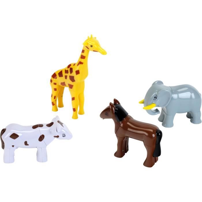 Magnetic Animals - KLEIN - 0071 - 4 Large Funny Animals Puzzle, Bag - 16 Pieces - From 12 Months