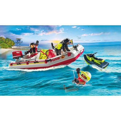 PLAYMOBIL 71464 Fireboat and water scooter - Action Hereos - Firefighters - Ages 4 and up