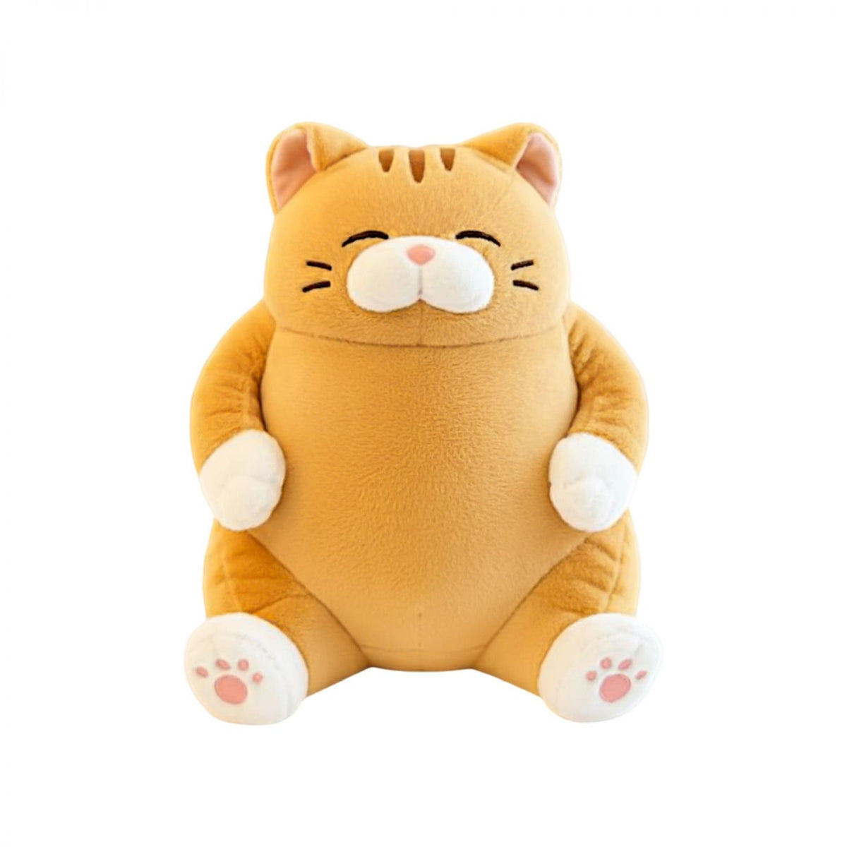 Chubby Meow 12 Inch Plush Pillow | Orange