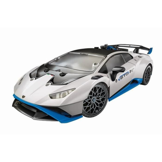CLEMENTONI - Lamborghini Huracan STO to build - Steerable wheels - Illustrated manual and application for 3D visualization - Fabri