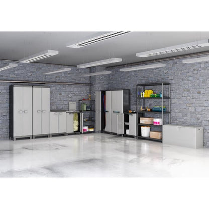 Keter | High linear wardrobe, black / gray / blue, 68 x 39 x 173 cm