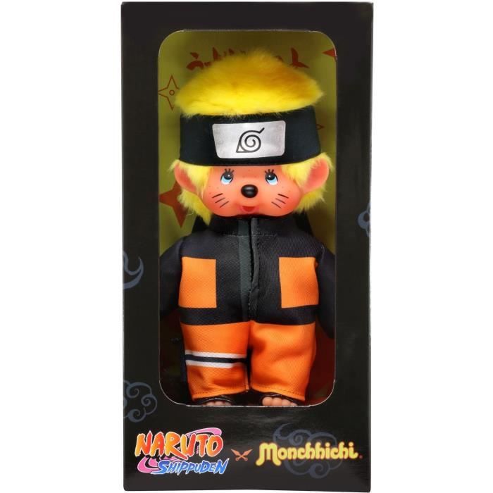 Bandai - Monchhichi - Monchhichi Naruto Shippuden plush toy - 20 cm soft plush toy for children and adults - SE241088