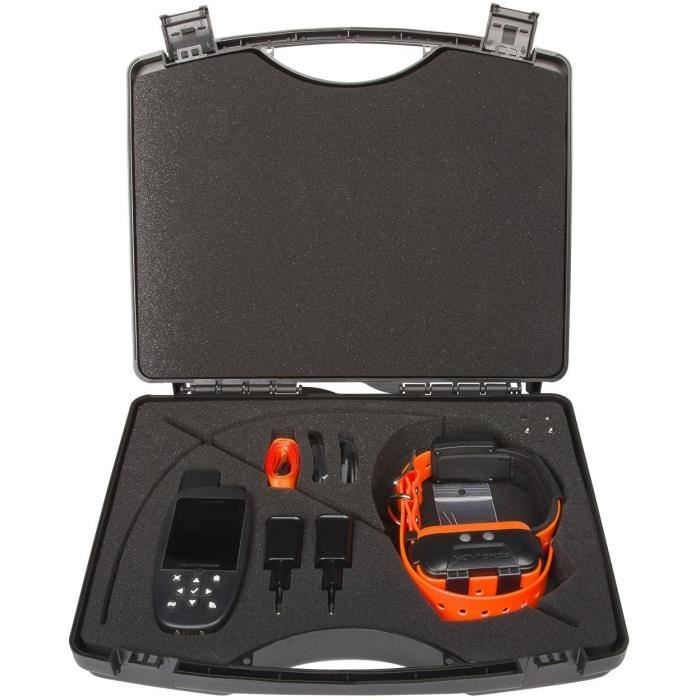 Complete GPS tracker set - NUM'AXES - CANICOM GPS 2 - Black / Orange