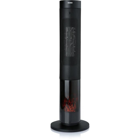 Ceramic heater with wood fire effect - 2000 W - DOMO - DO7345H - 83.5 cm - Black