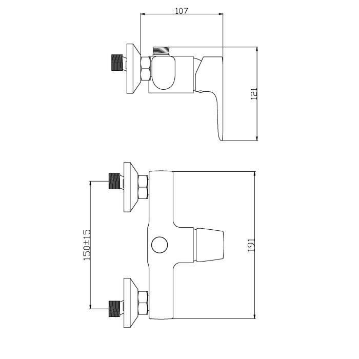 Rousseau Faucet Mechanical Mixer Shower Dunedin