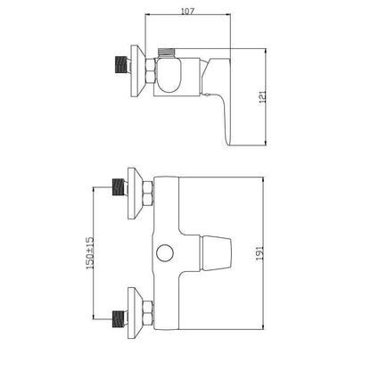 Rousseau Faucet Mechanical Mixer Shower Dunedin
