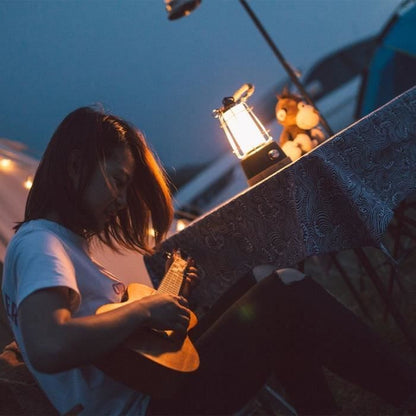 Cordless lantern - LUMISKY - WILDY - H23 cm - Rope handle - Warm white and dimmable LED