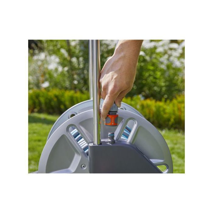 GARDENA AquaRoll M Metal Wheel Hose Reel Equipped