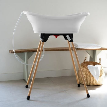 THERMOBABY TUB KIT VASCO White Lily of the valley: bathtub + feet + drain hose