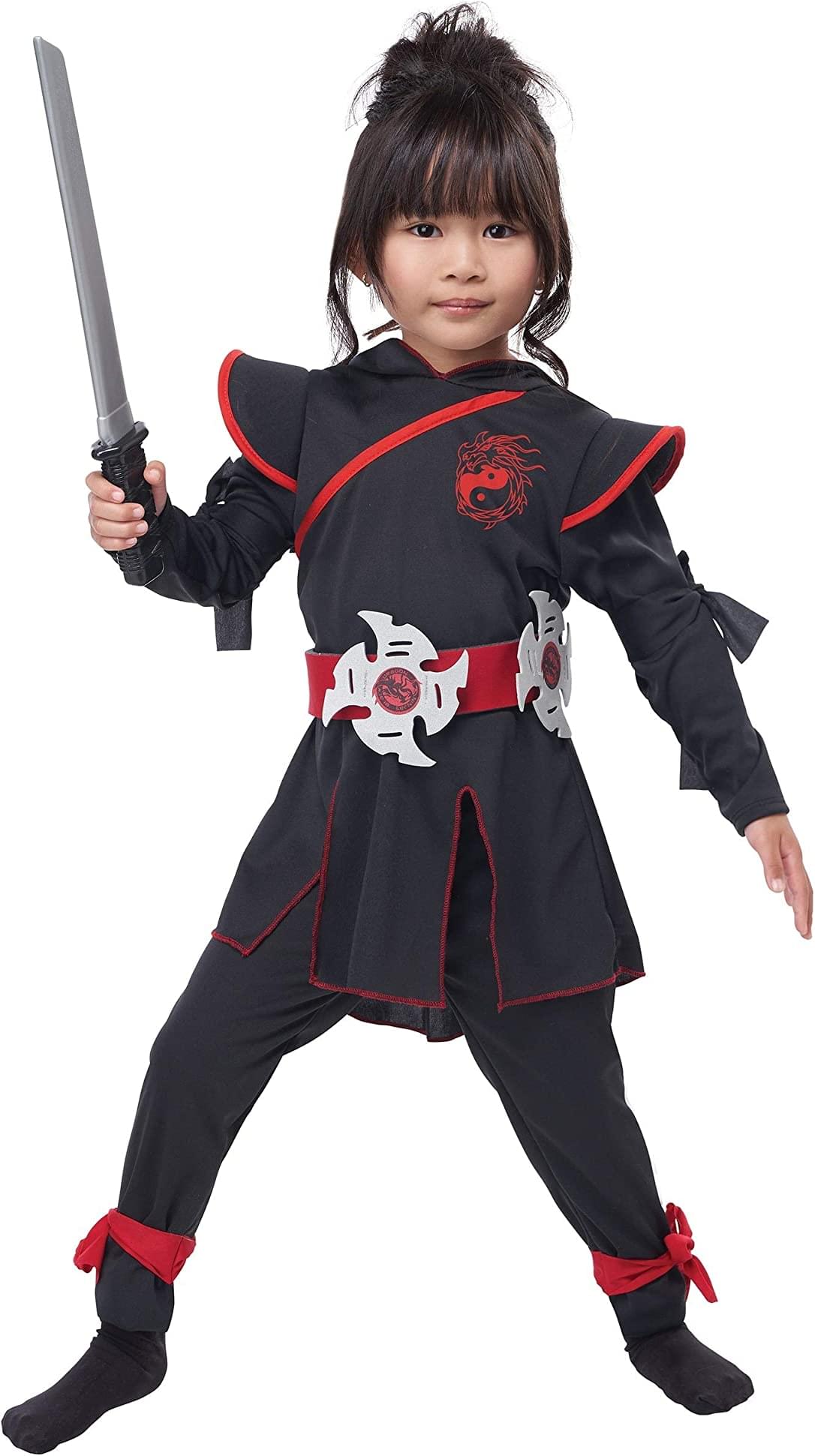 Lil Ninja Girl Toddler Costume | Medium (3-4)