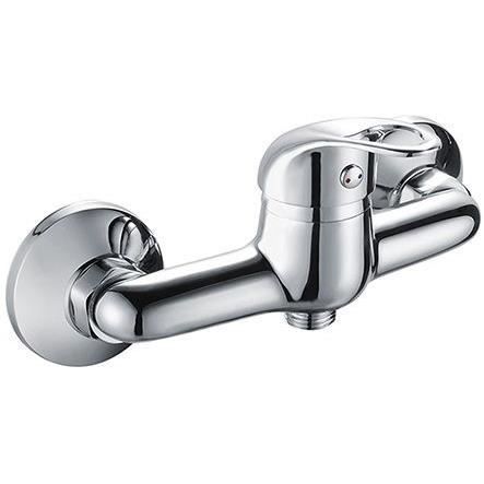 Shower mixer - EDOUARD ROUSSEAU - Jocker - Simple design - Slim metal handle - Ceramic cartridge Ø 35 mm - Chrome
