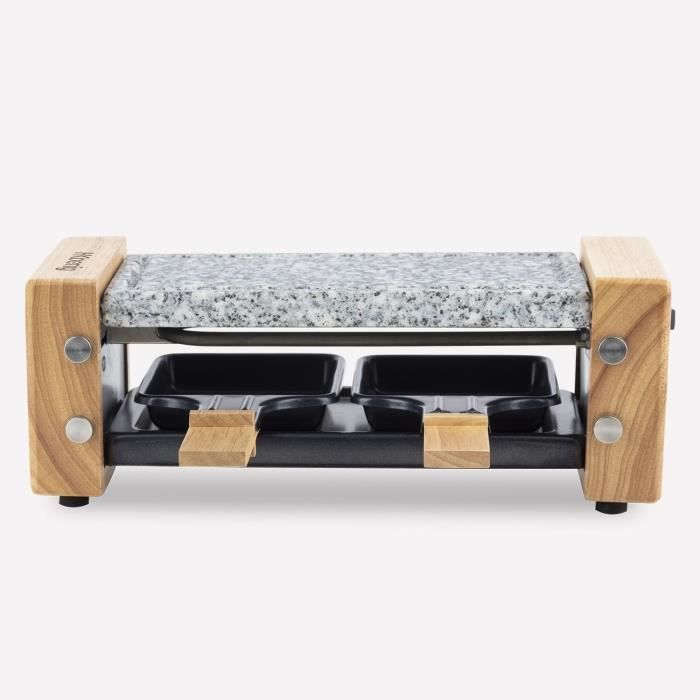 Raclette and cooking stone for 2 people - HKoeNIG - Wooden design