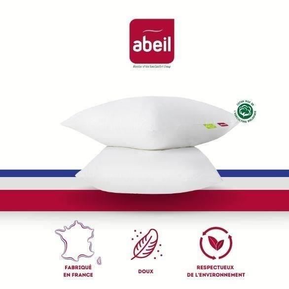ABEIL Set of 2 Organic Comfort Pillows - 60 x 60 cm - White