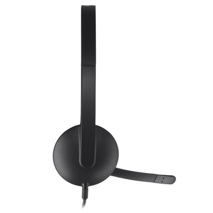 LOGITECH - H340 Wired USB Stereo Headphones - Black